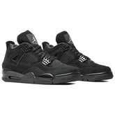 JORDAN Air 4 Retro Black Cat 2020 – All - Black Nubuck OG Sneakers - Cloud Tread